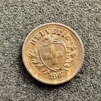 1 Rappen Schweiz Wappen 1907