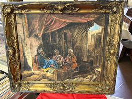 Kürsteiner, Oelgemälde 3 Beduinen Orientalist signiert