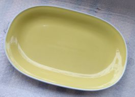 RÖSSLER Große Gelbe Platte 32x20,5cm -J06