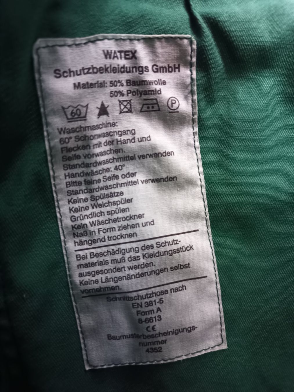 Pantaloni: Watex Schnittschutzhose 54 – Usato da Oberegg venduto da A-Z.Handel.Loehrer 7
