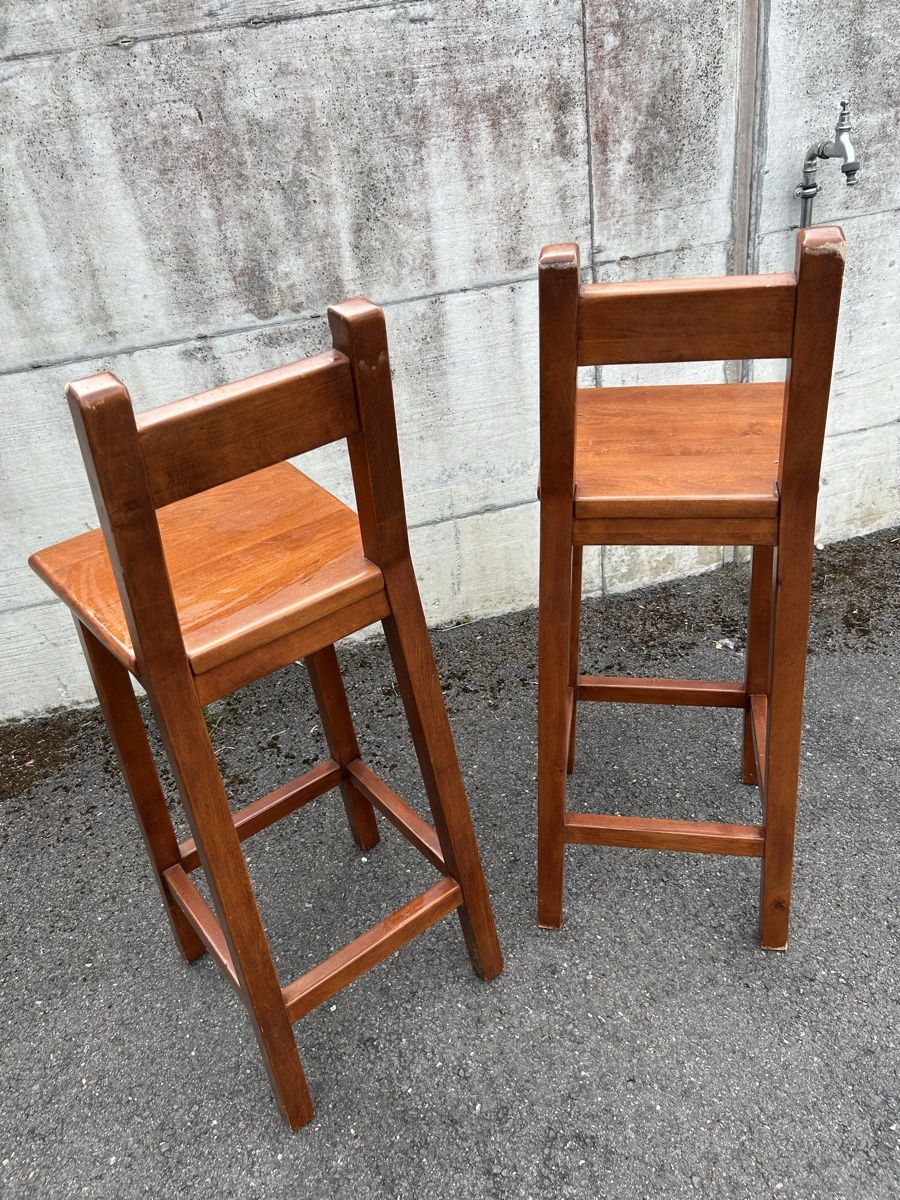 Sgabelli: 2 tabourets de bar en bois – Usato da Thierrens venduto da Bigla 3