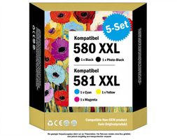 PGI-580 / CLI-581 - XXL Drucker-Patronen kompat. Canon (5x)