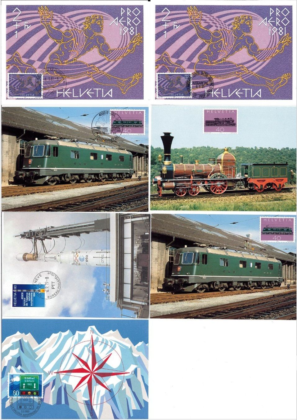 Tous les timbres: 7 Maximumkarten divers – D'occasion à Bellach par qsearch