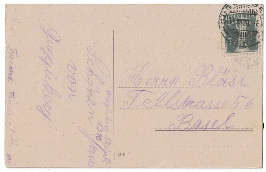Cartoline postali: Guggisberg, gelaufen 1920 – Usato da Frauenfeld venduto da POML 1