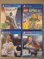 4 PS4 Spiele Elex 2 Lego Worlds FIFA 18 PES 2018 Set