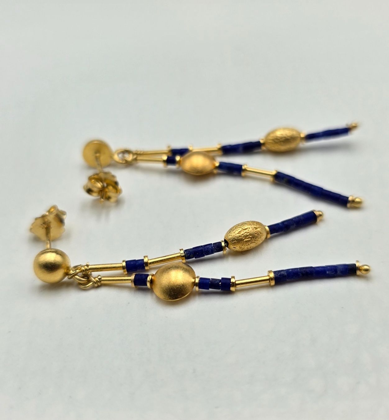 Orecchini pendenti & Orecchini a lobo: Gold 585 Ohrstecker mit Lapislazuli – Usato da Wald ZH venduto da Dasilver 8