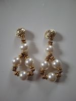 Clips doré et perles fantaisie