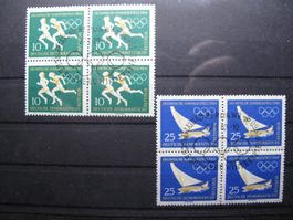 DDR 1960 Olympische Spiele 2 4er Blocks ET
