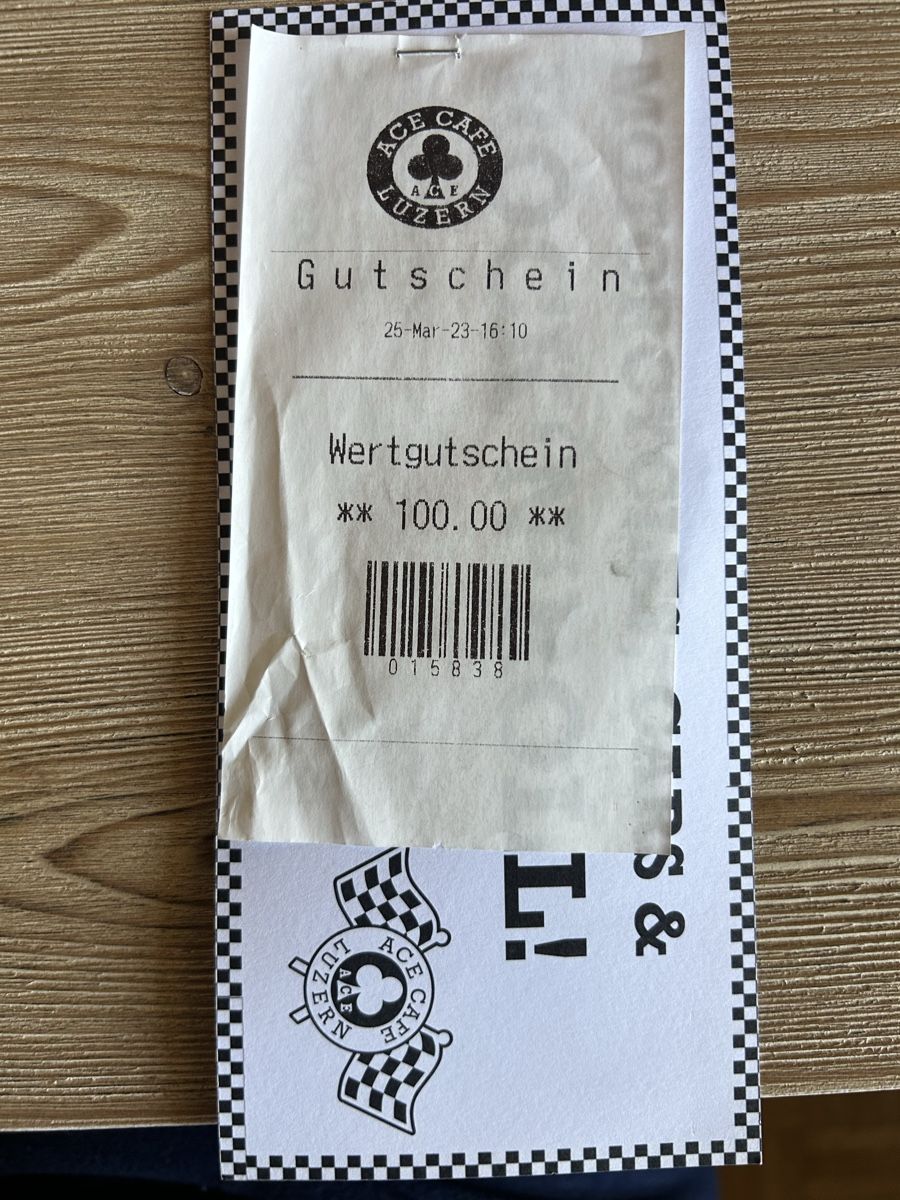 Buoni: Gutschein Ace Cafe Luzern – Usato da Esslingen venduto da Hera1234 1