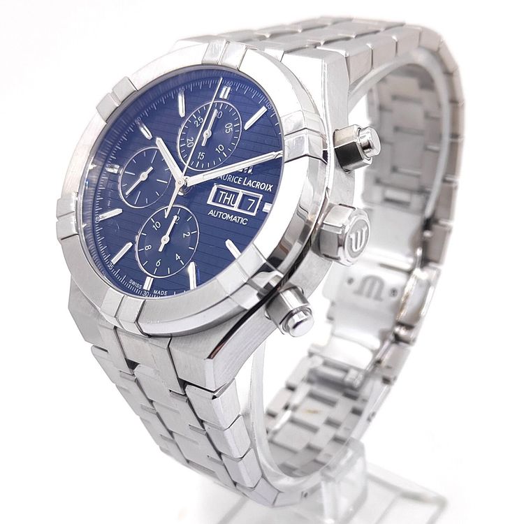 Maurice Lacroix Orologi: Maurice Lacroix Aikon Automatic Chronograph Black Dial – Usato da Montreux venduto da CashPay_Montreux 1