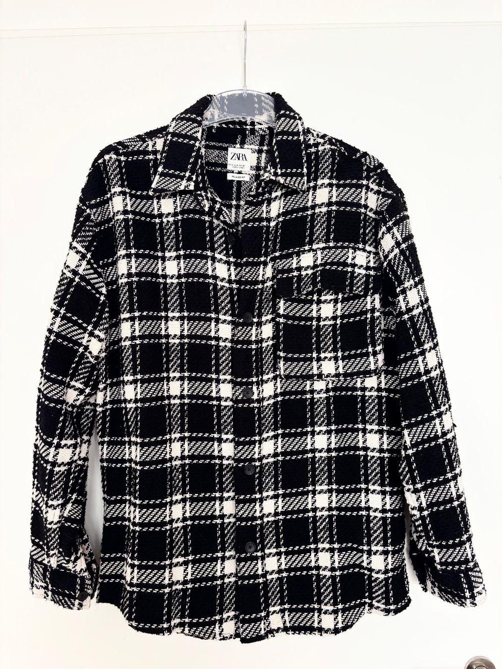 Zara Camicette: Zara Overshirt schwarz kariert Gr. S – Usato da Bottmingen venduto da ana_5hrv 1
