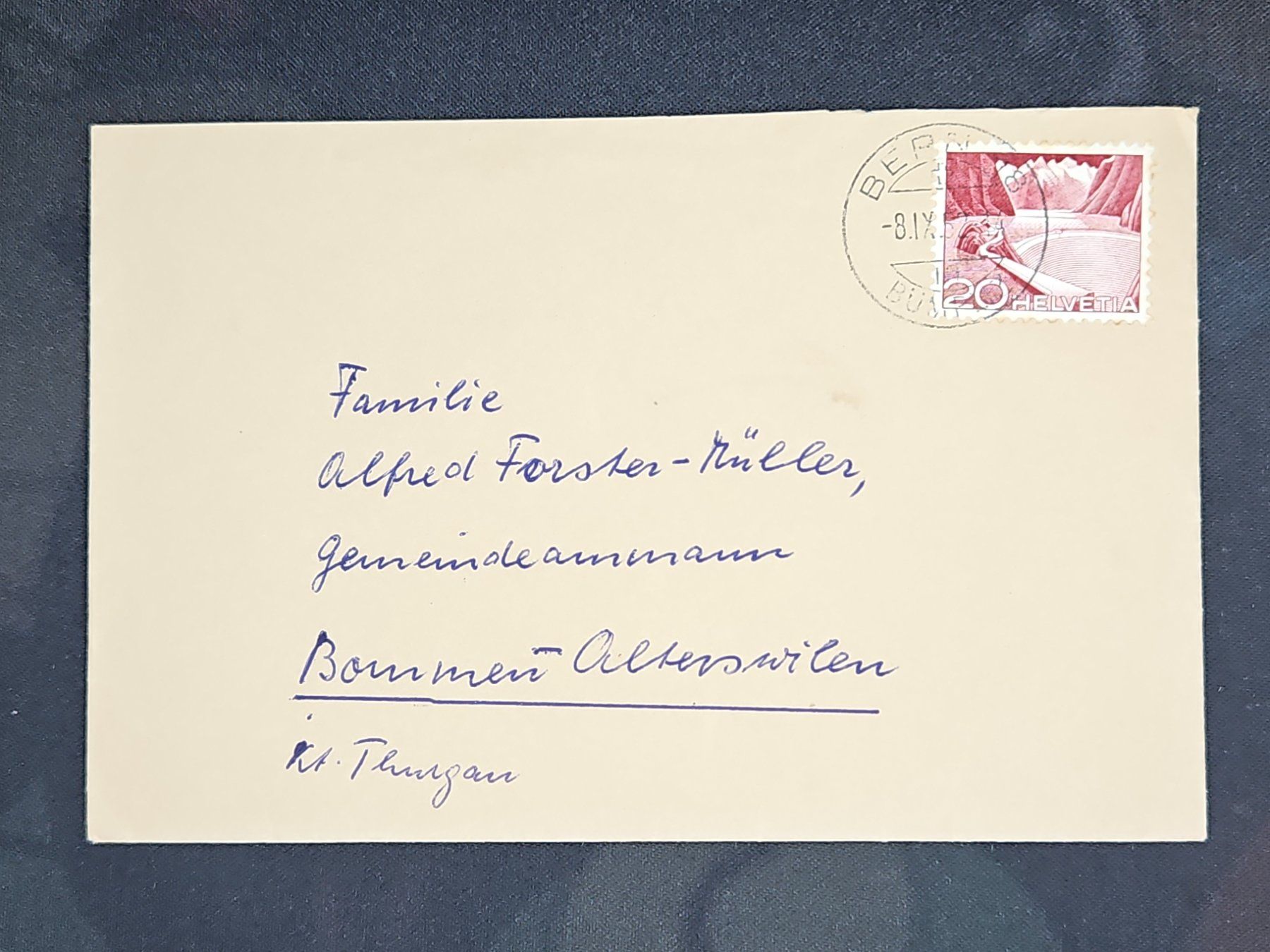 Tutti i francobolli: CL23 Enveloppe + Timbre Suisse 1952 – Usato da Cousset venduto da Patrick_Collections