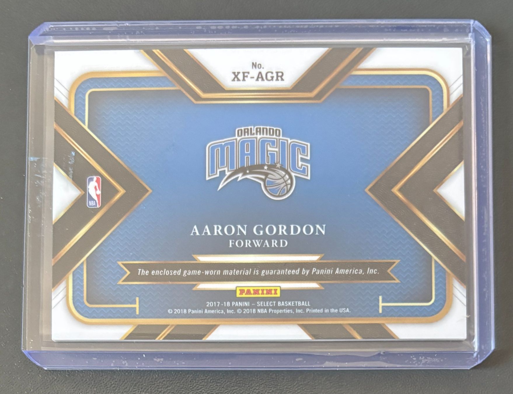 Nba Carte collezionabili: NBA Aaron Gordon 2017-18 Select Game-used Jersey Card – Nuovo (secondo la descrizione) da Muri b. Bern venduto da winningloser 1
