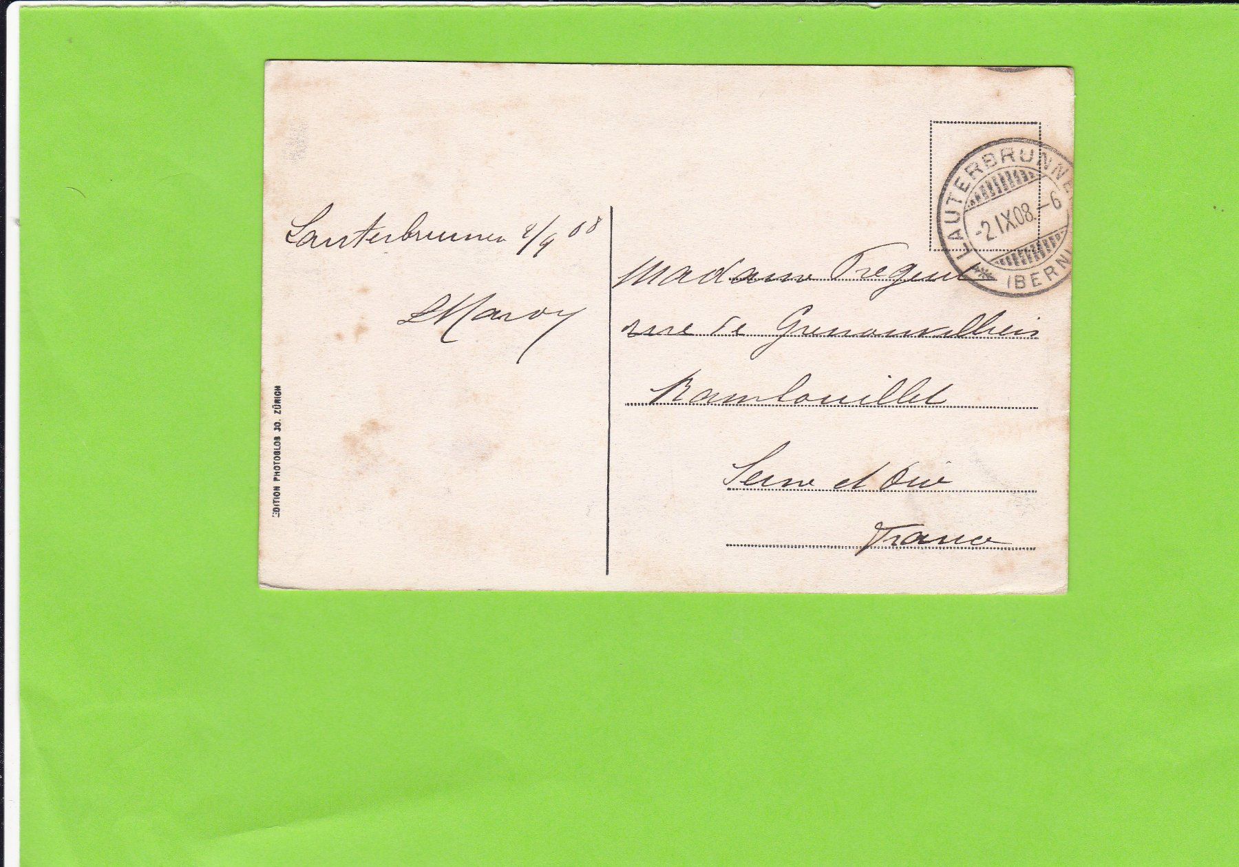 Cartes postales: Lauterbrunnen mit Staubbach – D'occasion à St. Peterzell par neckertal 1