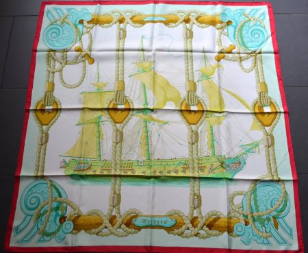 Hermès Tribord  Seidenschal / foulard en soie