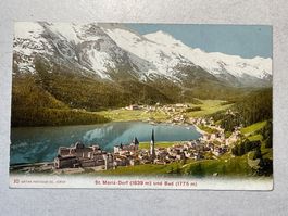 Alte Ansichtskarte St. Moritz,