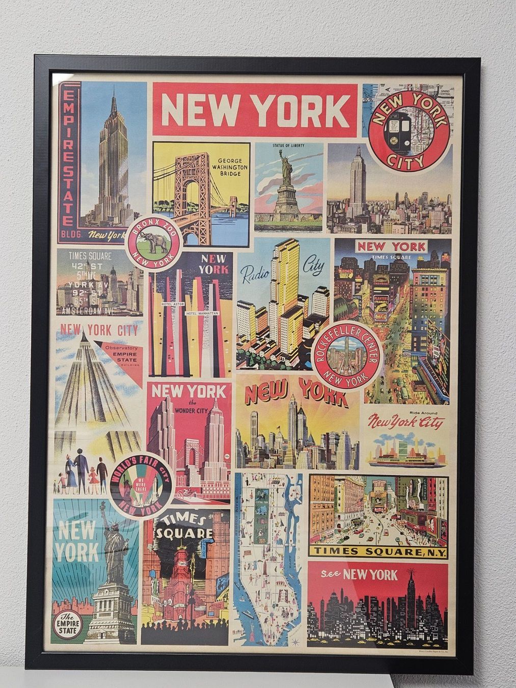 Poster & Bilder: Bild "New York" in edlem schwarzen Rahmen – Gebraucht aus St. Gallen von barneys