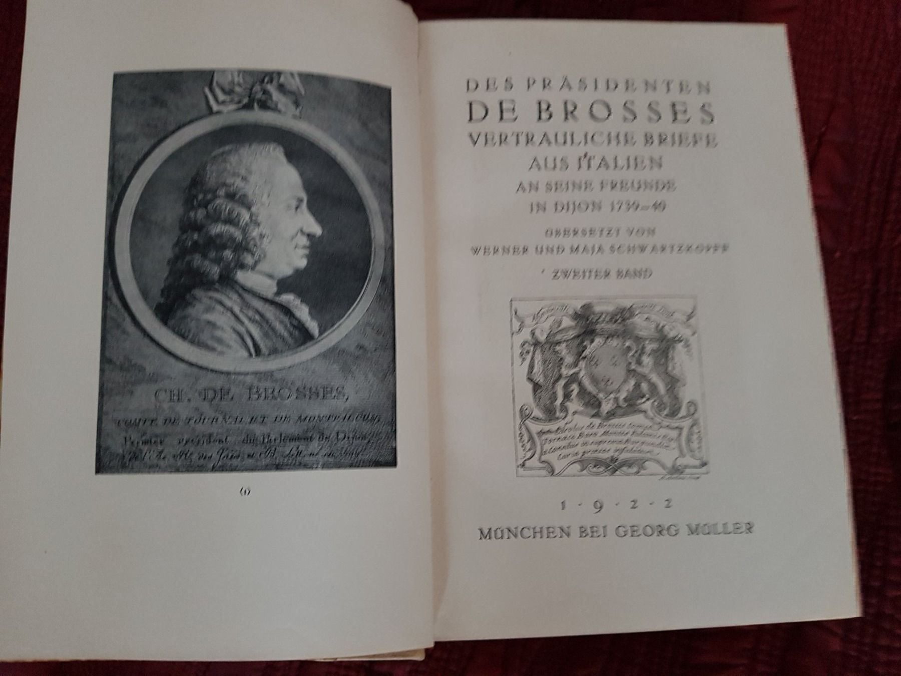 Libri: De Brosses , vertrauliche Briefe 2 Bände – Usato da zürich venduto da gabab 2
