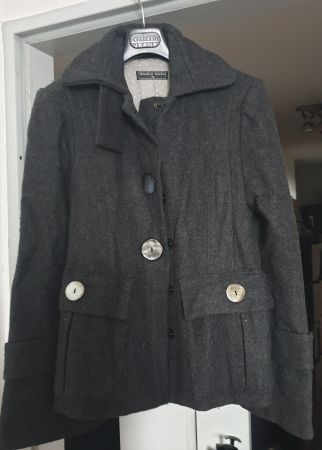 Bernadette Schenker, schöne Woll-Longjacke Gr. M