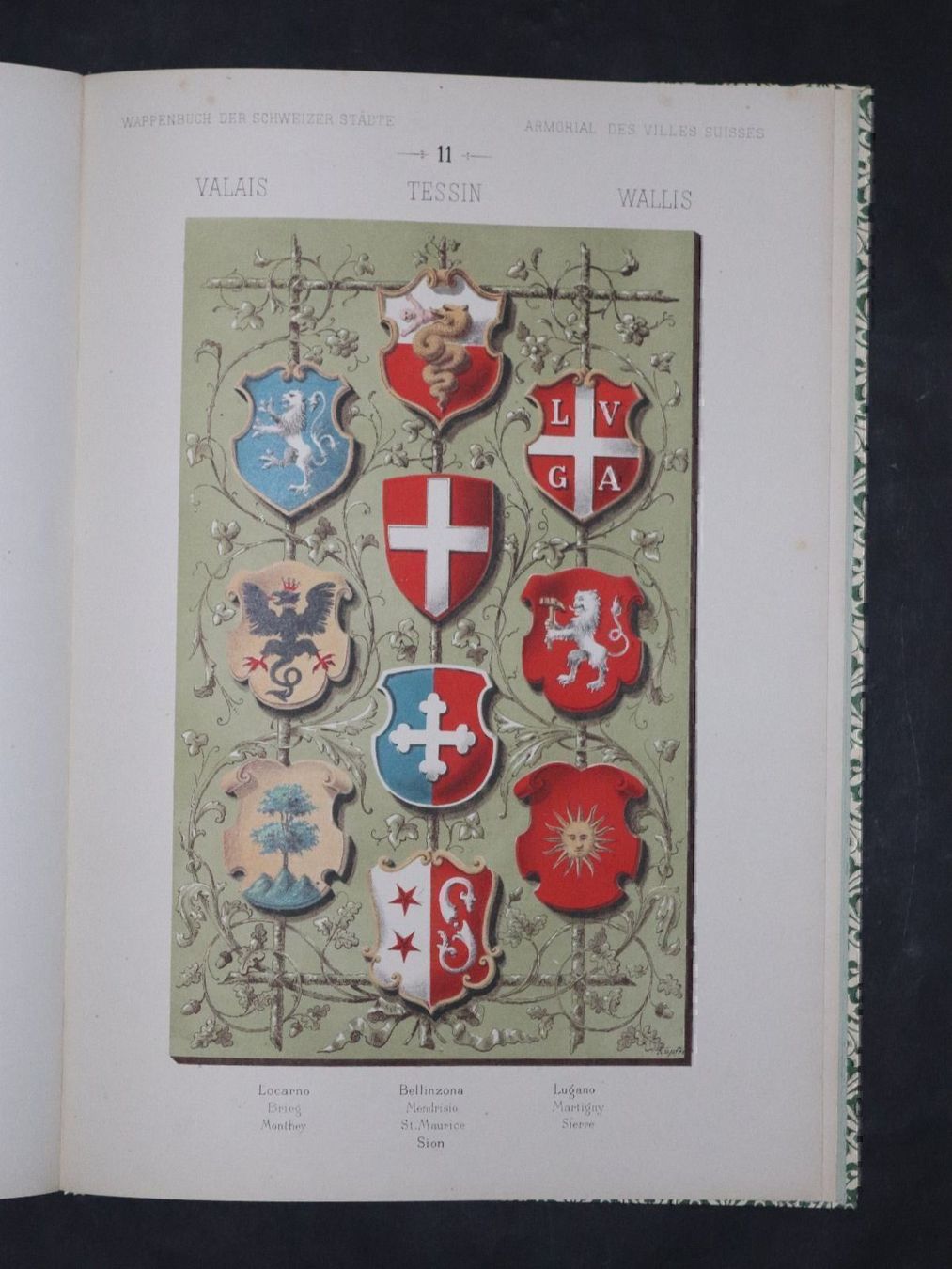 Libri: WAPPENBUCH DER SCHWEIZER STÄDTE,1885,RAR – Usato da Guensberg venduto da Herzaktion 6