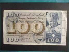Billet 100.- Fr 1970 Très belle qualité