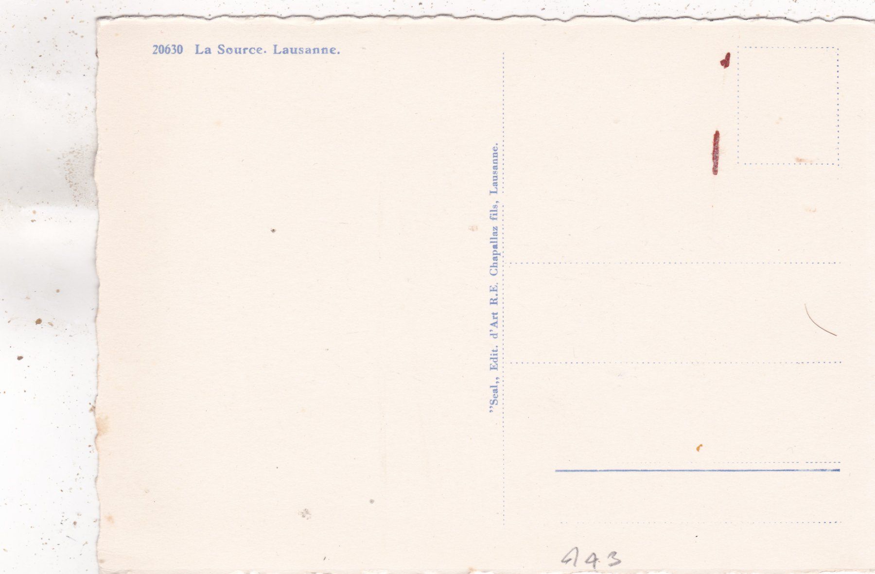 Cartes postales: La Source Lausanne – D'occasion à Herisau par Lisegrat2008 1