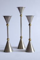 Vintage Kerzenständer 3er Set – Postmodern / Memphis