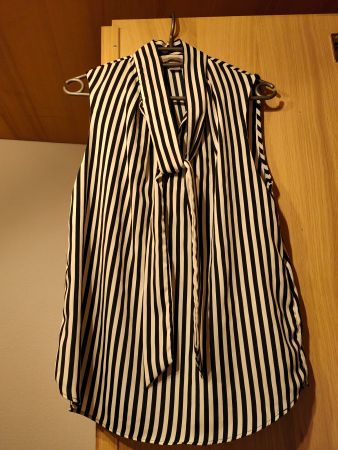 Damenbluse, Bluse in blau weiss gestreift, Shirt, Oberteil