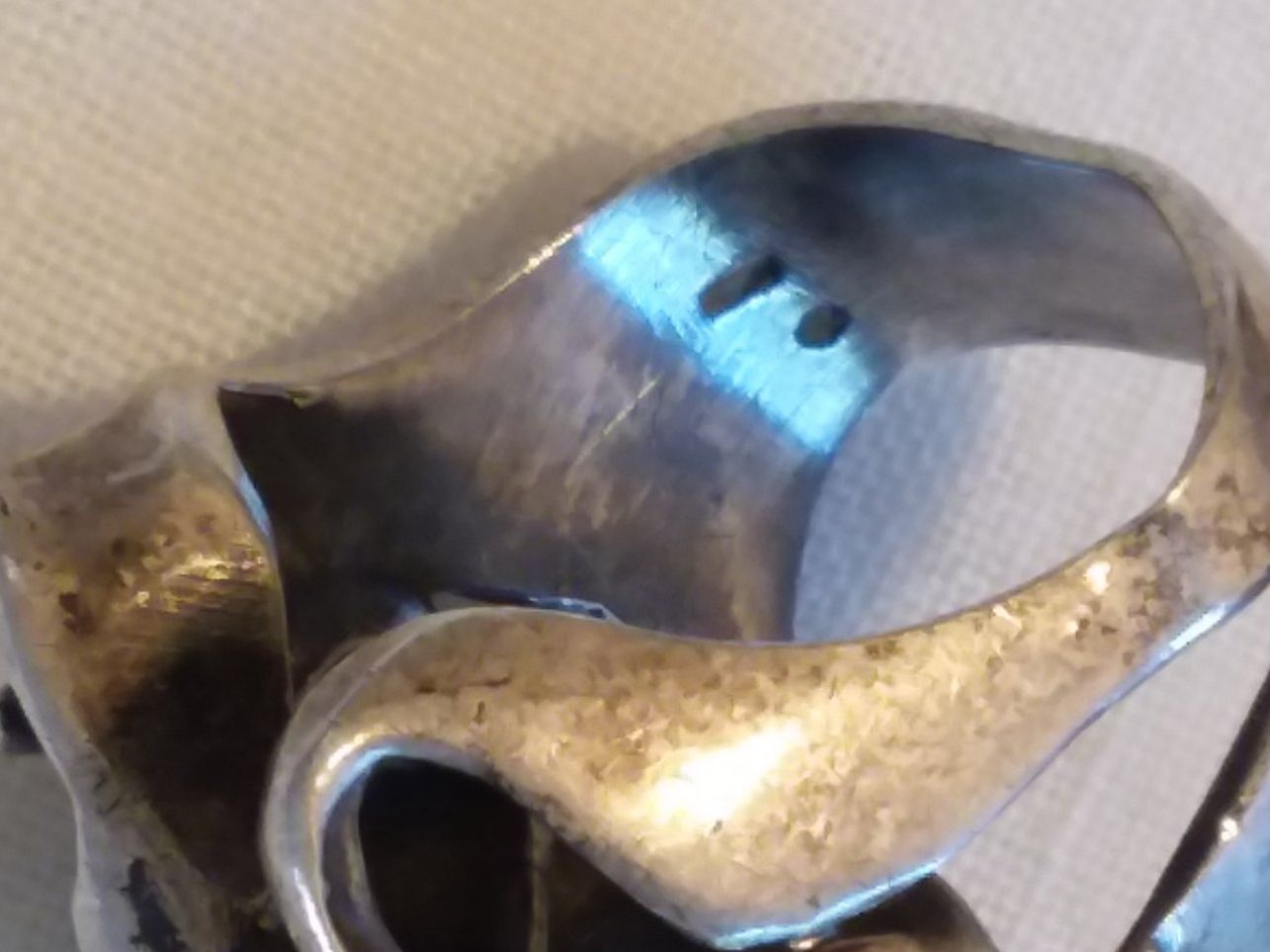 Ringe: Vintage 70er Modernist Handmade Silber Ring, 54 – Gebraucht aus Zürich von sanwit 3