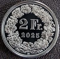 2 Franken 2025 stgl. / aus Münzsatz