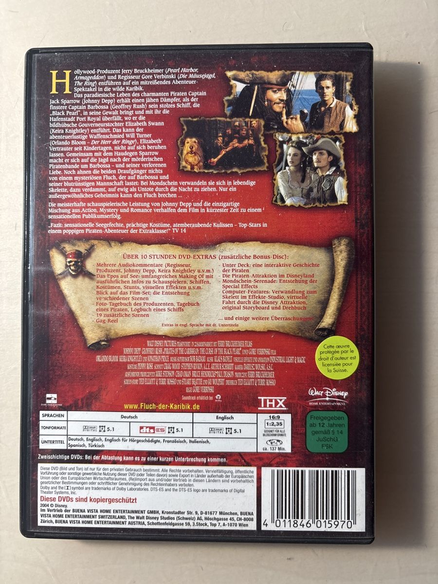 Tutti i DVDs: Fluch der Karibik (0425) – Usato da Ruswil venduto da Slivio_ 1