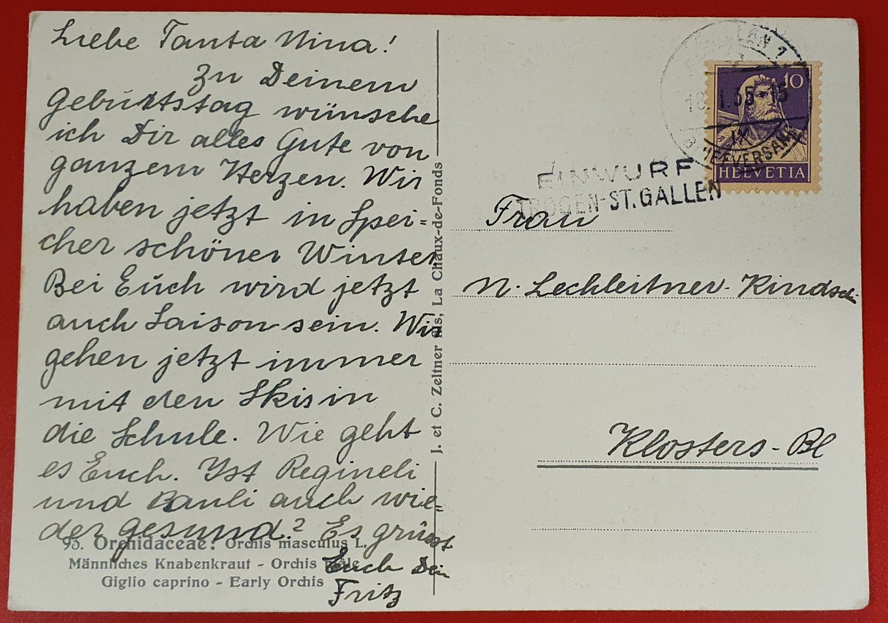 Tous les timbres: Stempel - EINWURF TROGEN-ST. GALLEN 1935 – D'occasion à Kreuzlingen par Rschweiz1