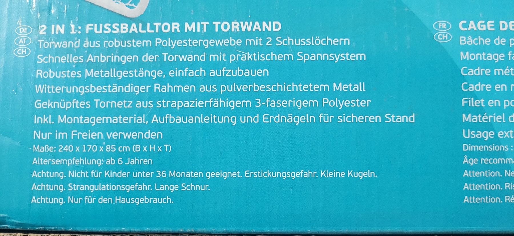Porte da calcio e da hockey: Fussballtor mit Torwand – Usato da Hochdorf venduto da Ddelmar 1