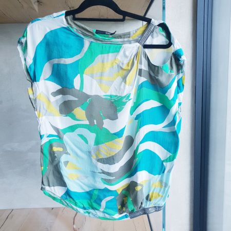 🐸 CAPTAIN TORTUE 100% VISKOSE TOP 36 COLD SHOULDER ASYMM.