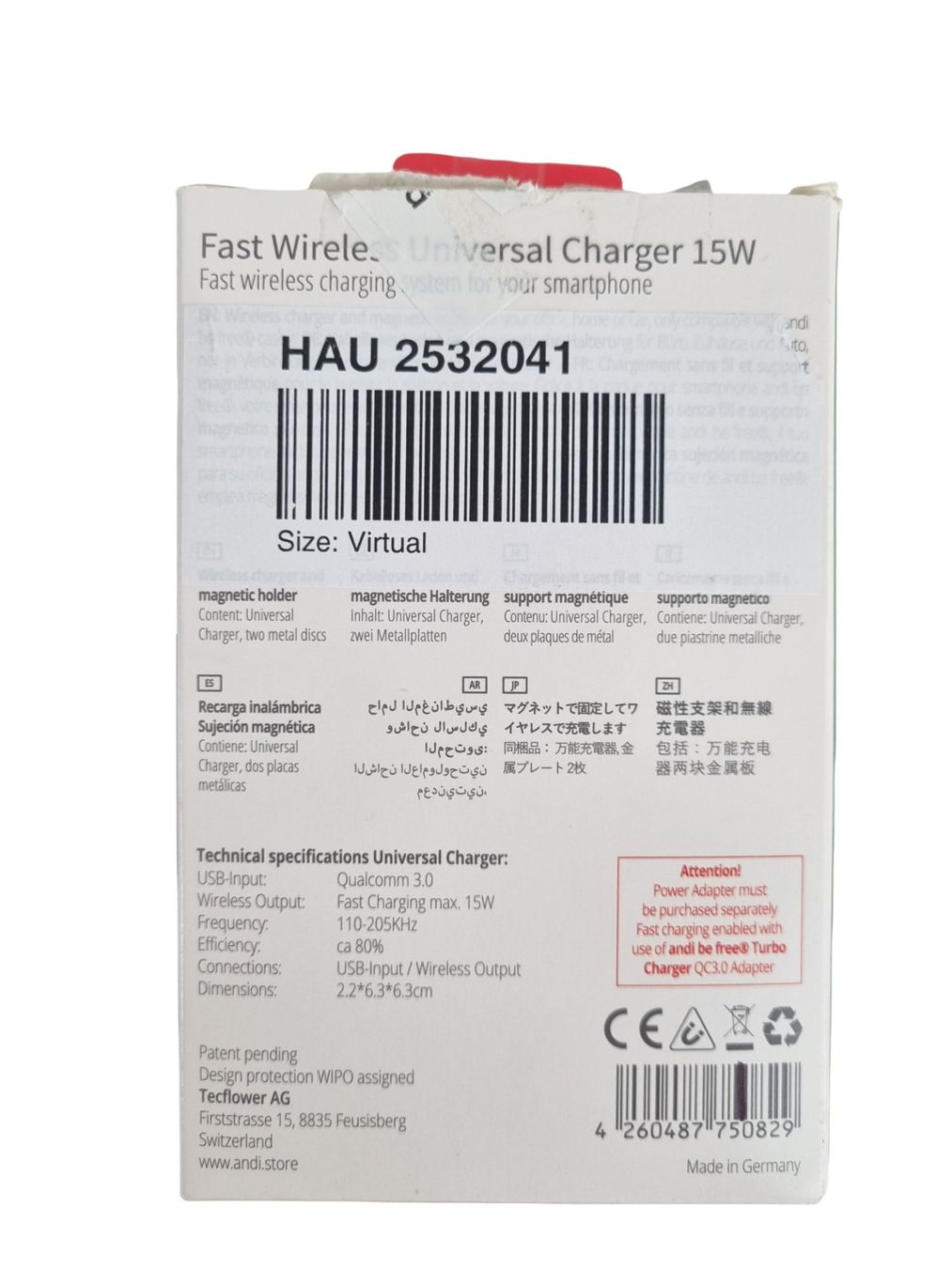 Caricabatterie: Fast Wireless Universal Charger 15W – Nuovo (secondo la descrizione) da Wangen b. Olten venduto da Restwert_Wangen 3