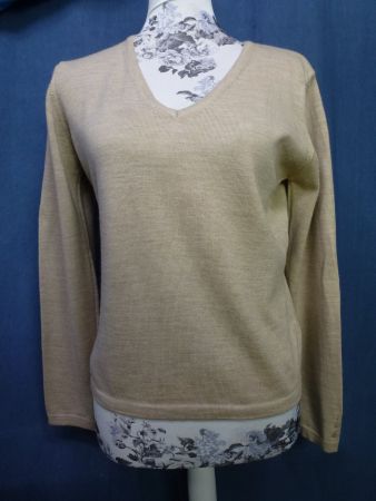 HUGO BOSS SCHURWOLLE PULLOVER BEIGE GR M NEUWERTIG