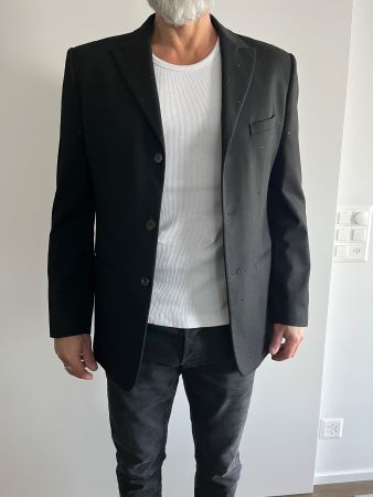 Schwarzes Sakko mit Strass, Gazzarini Uomo