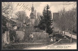 AK Hermance, L'Eglise et la Tour, 1906