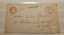 1871 Ganzsache Tüblibrief Stabstempel Oberdorf