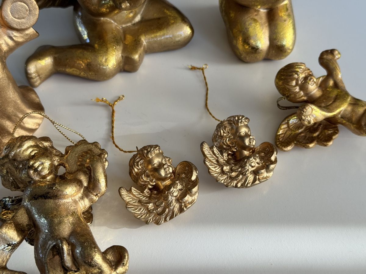 Statuette: 7 x Engelsfiguren, goldig – Usato da Stansstad venduto da ck1386 4