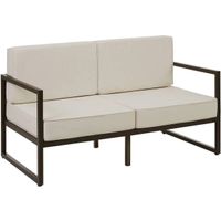 Garten Loungesofa 2-Sitzer ultradicke Polsterung VELANTIS