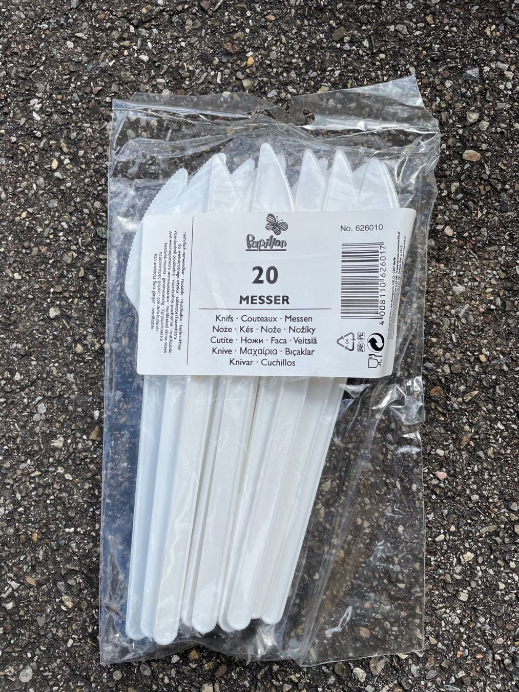 Set di posate: Besteck aus Plastik - 200 x Messer – Nuovo e nell'imballaggio originale da Wängi venduto da LiqKojote 1