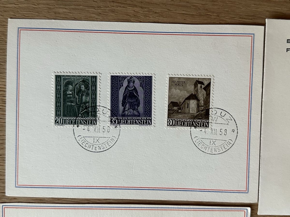Tutti i francobolli: Liechtenstein - 1958-1965 5x FDC hoher KW – Usato da Schmitten / FR venduto da Samsara169 1