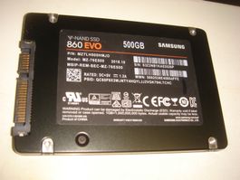 1 stück 500gb ssd. Samsung 860 evo. Getestet. Siehe Details