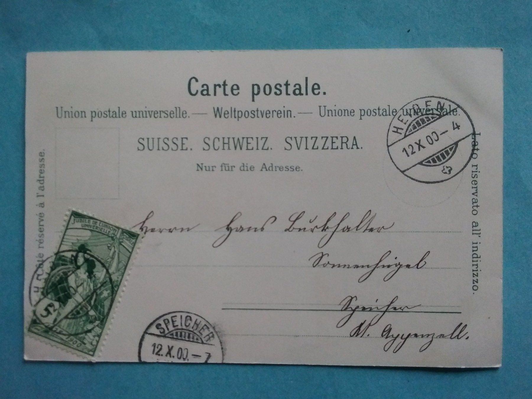 Cartoline postali: AR Heiden Gesamtansicht mit Kirche LITHO – Usato da Appenzell venduto da lama19 1