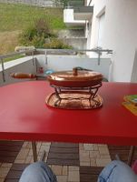 Stöckli Netstal Kupfer-Flambierset / guter Zustand.