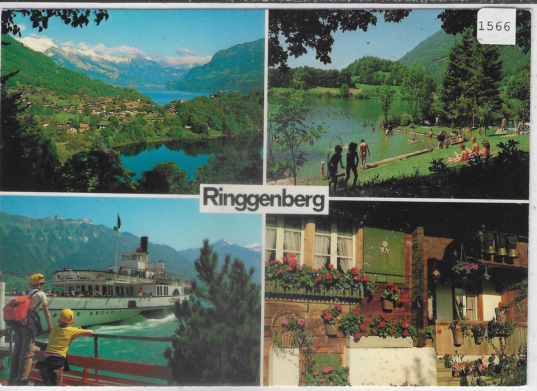 Cartoline postali: Ringgenberg - Strandbad, Chalet, Schiffstation – Usato da Ettingen venduto da Kartenplanet