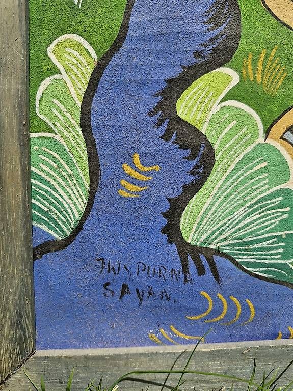 Dipinti: Originales Balibild Motto 'Fluss' – Usato da Samstagern venduto da Karibik64 1
