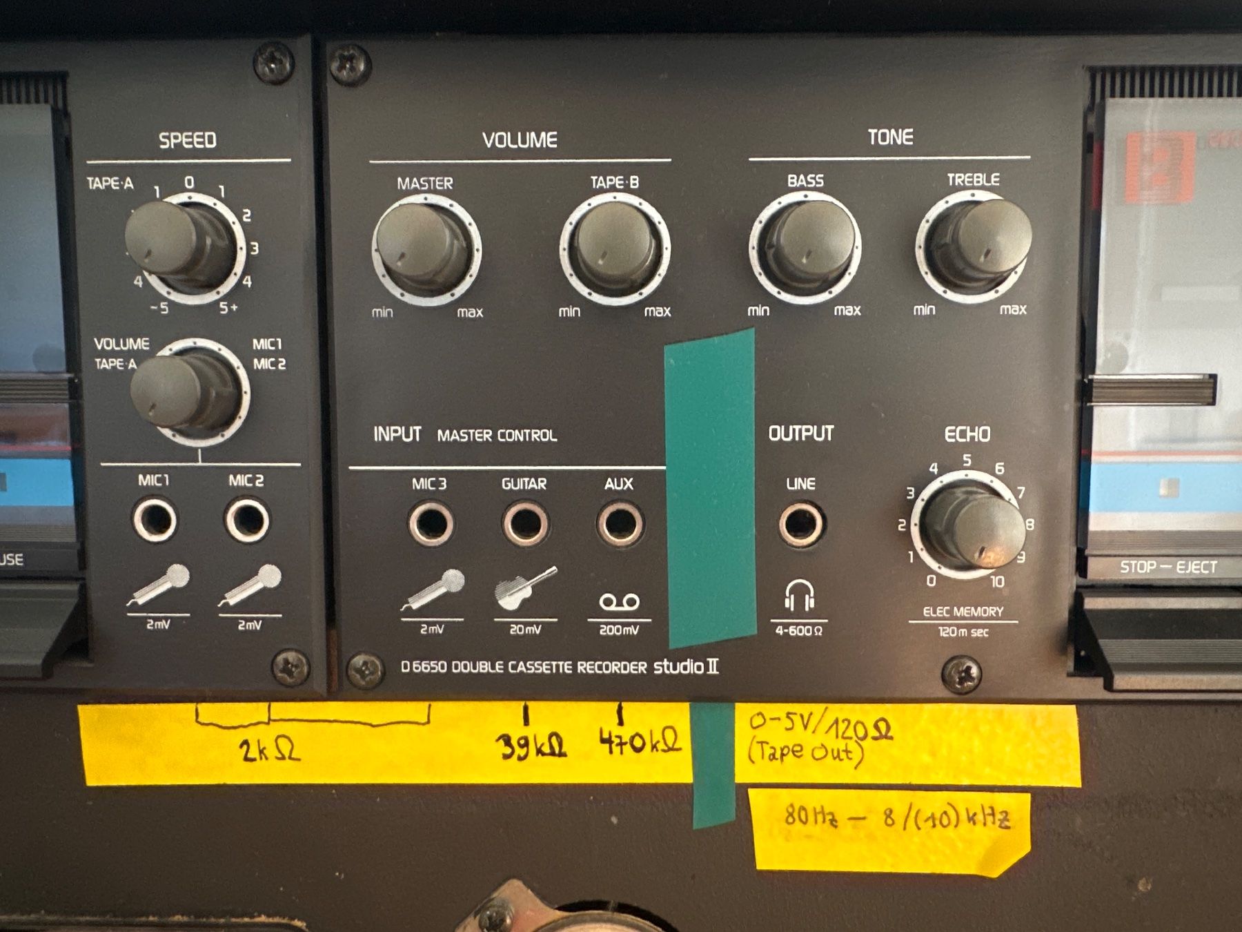Philips Aufnahmegeräte: Philips D6650 Double Cassette Recorder studio 2 – Defekt aus Bremgarten b. Bern von eblake 4