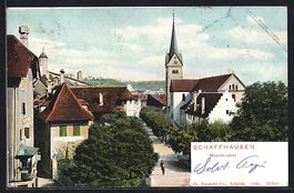 Schaffhausen, Münsterplatz mit Cafe-Res